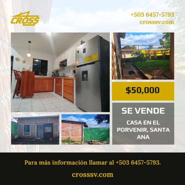 ¡Disponible! Linda Casa en El Porvenir, Santa Ana