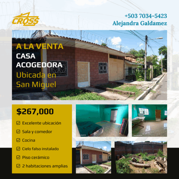 Amplia Casa en Barrio Las Flores, San Miguel