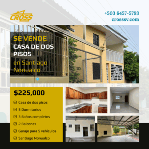 VENDIDO - Casa de Dos Pisos en Santiago Nonualco