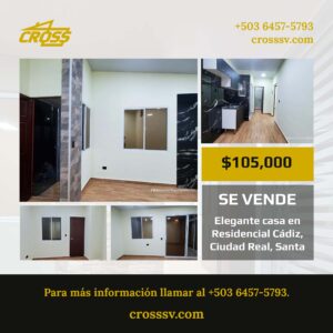 VENDIDO - Hermosa casa en Residencial Cádiz, Ciudad Real, Santa Ana